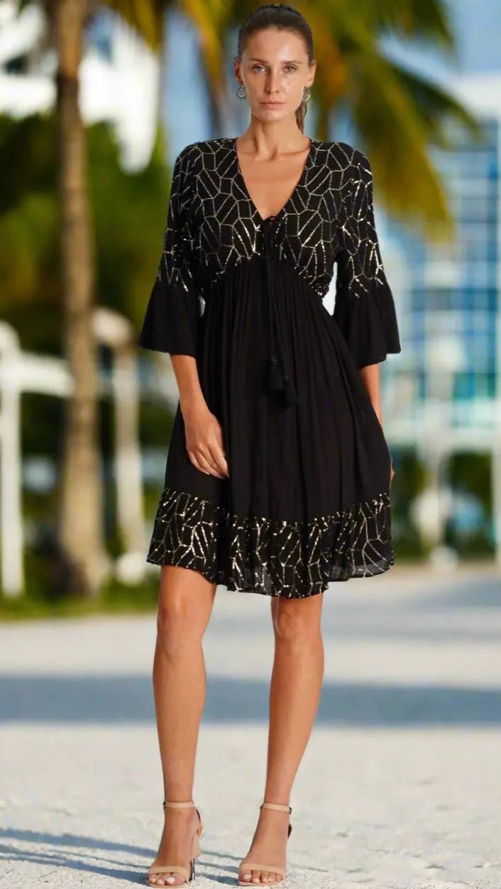 Casual Beach Dresses - Designer Dress | Elegant Kaftan Cover Up Dress | Club Moda USA