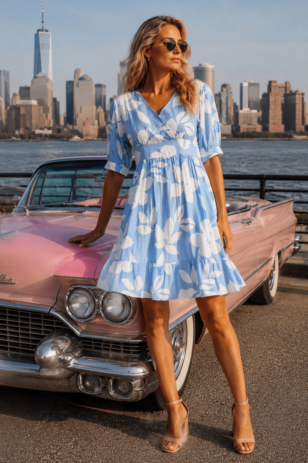 Chiffon Summer Mini Dress - Premium Resort Wear | Luxury Mini Dress for Vacation & Cruise | Club Moda