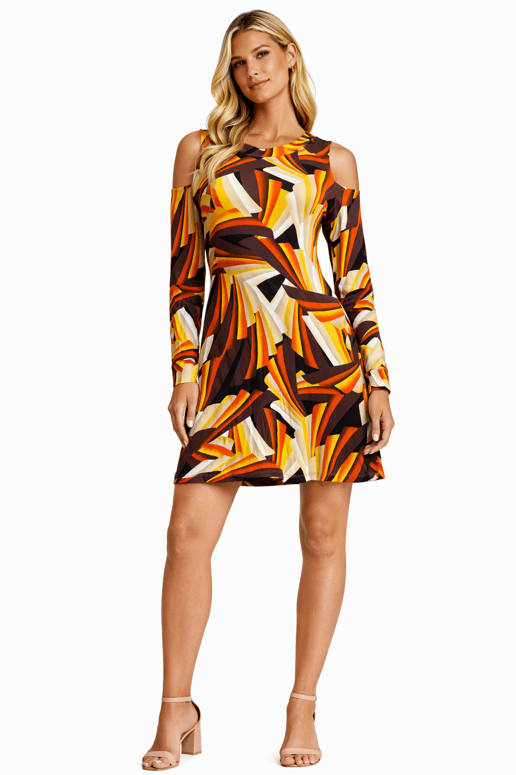 Cold Shoulder Resort Dress Club Moda Clearance - detail closeup