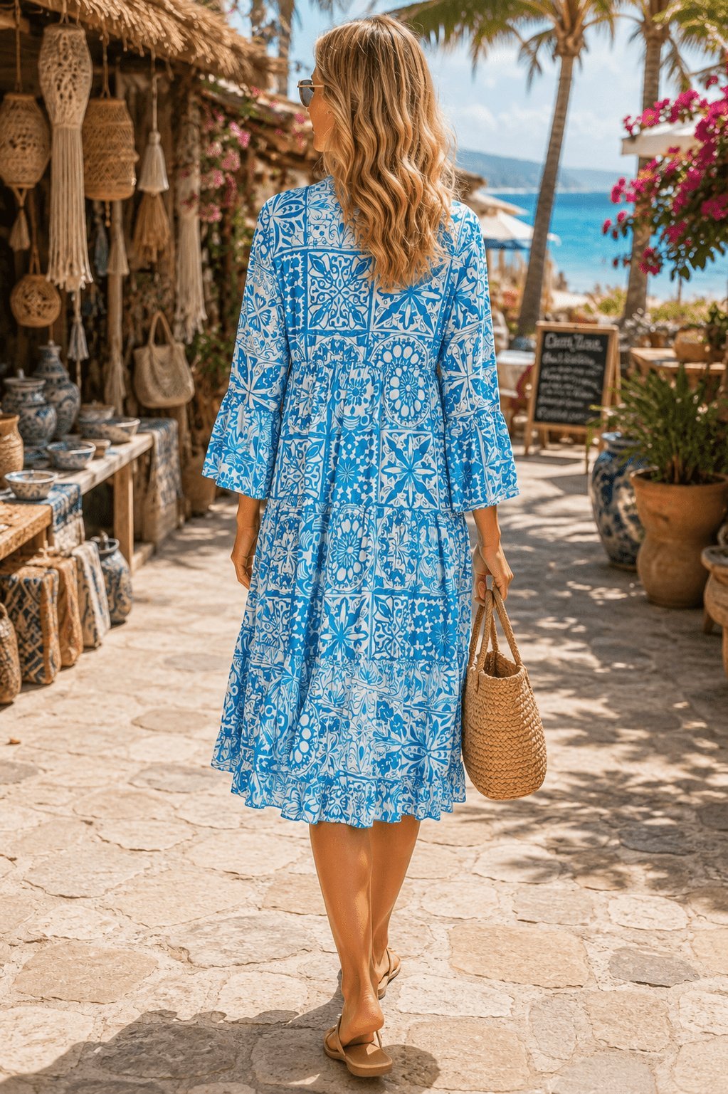 Danae Midi Shirt Dress - Designer Shirt Dress | Elegant Kaftan Cover Up Dress | Club Moda USA