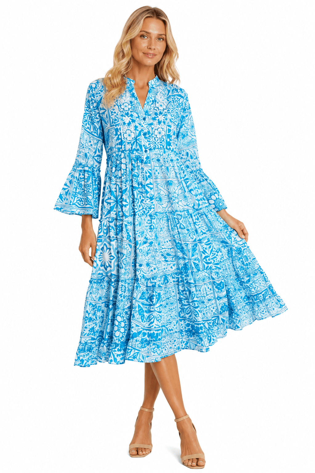 Danae midi shirt dress, shown from another angle