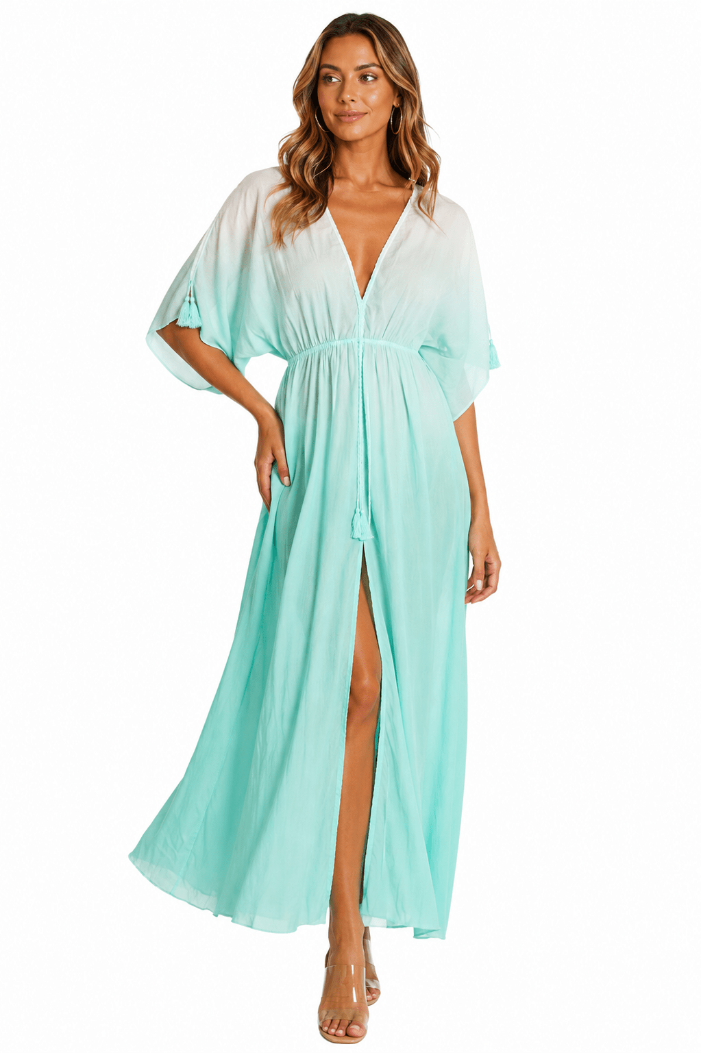 Dyed Maxi Dress For Cruise Vacations