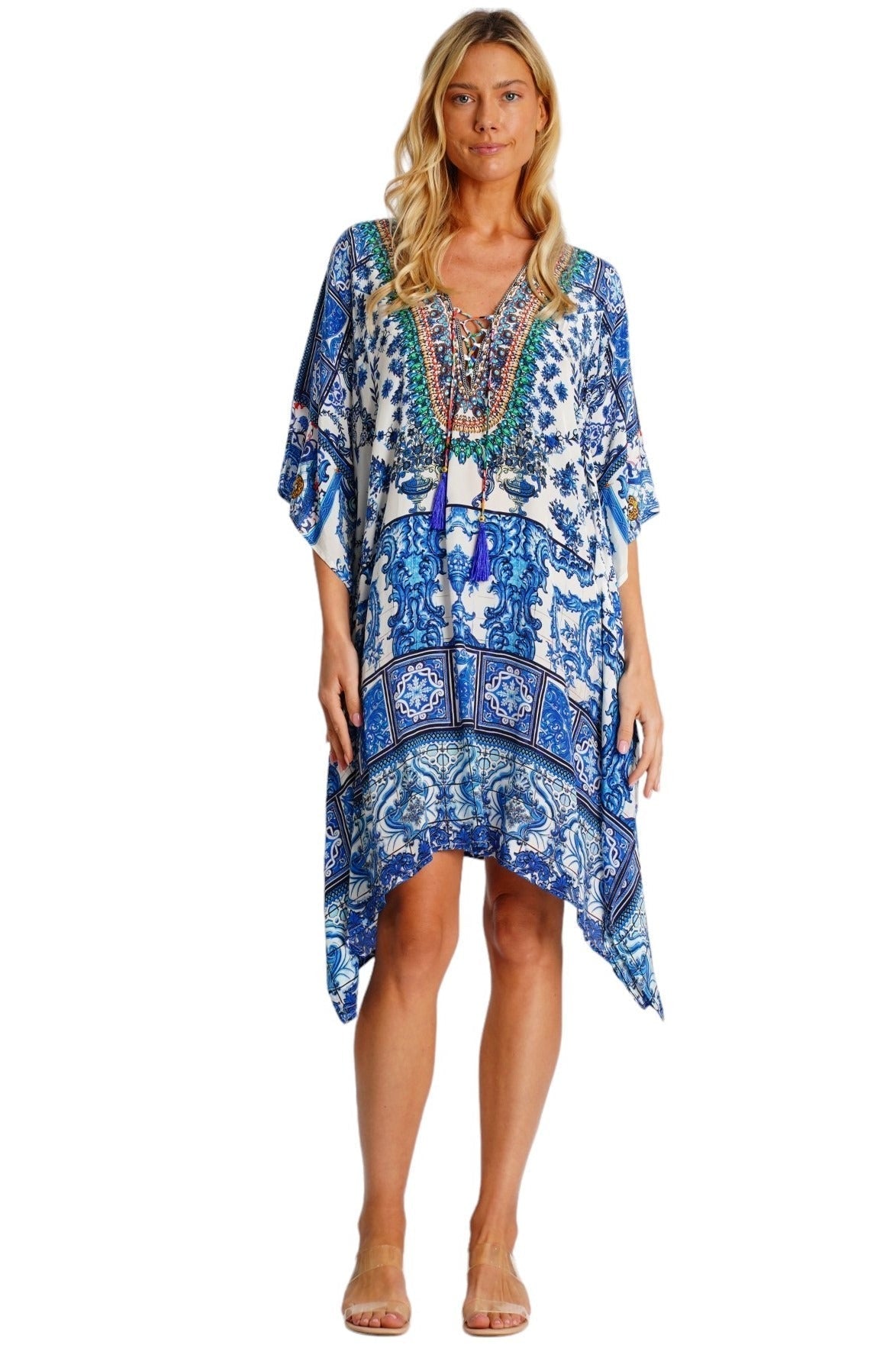 Festival kaftan dress with a long, loose silhouette, additional view