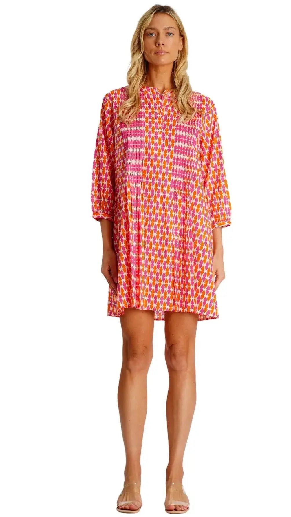 Front Pleated Shirt Dress La Moda Clothing shirt