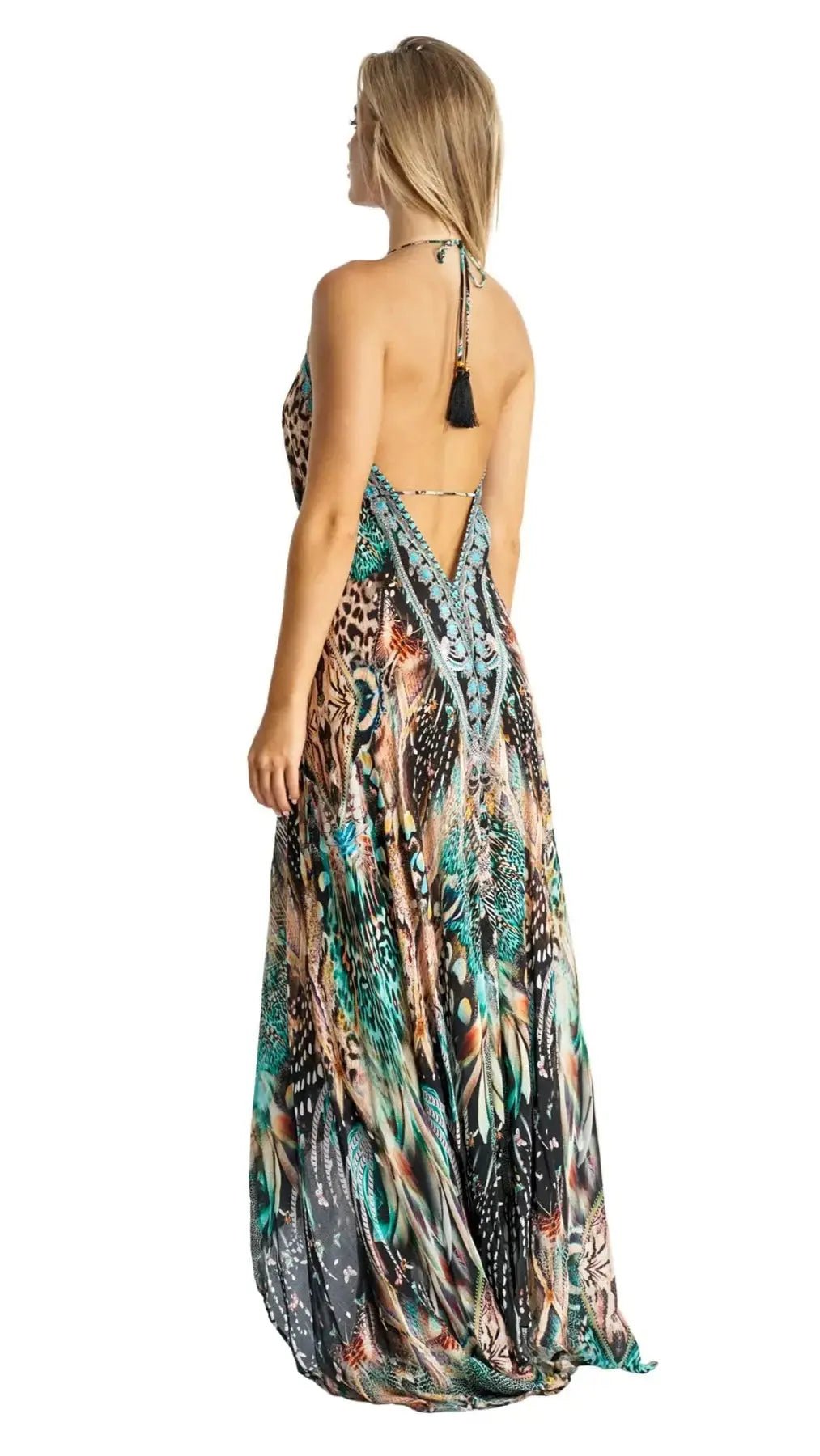 Halter Maxi Dress for Caribbean Vacay La Moda Clothings 3 Way Dress