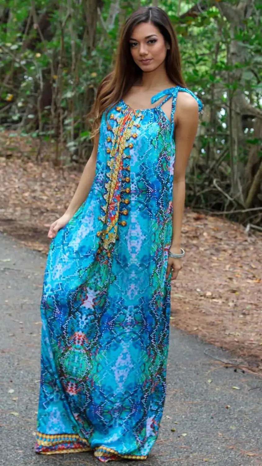 Halter Neck Maxi Dress For Beach Cover Up - Premium Resort Wear | Luxury Maxi Dress for Vacation & Cruise | Club Moda
