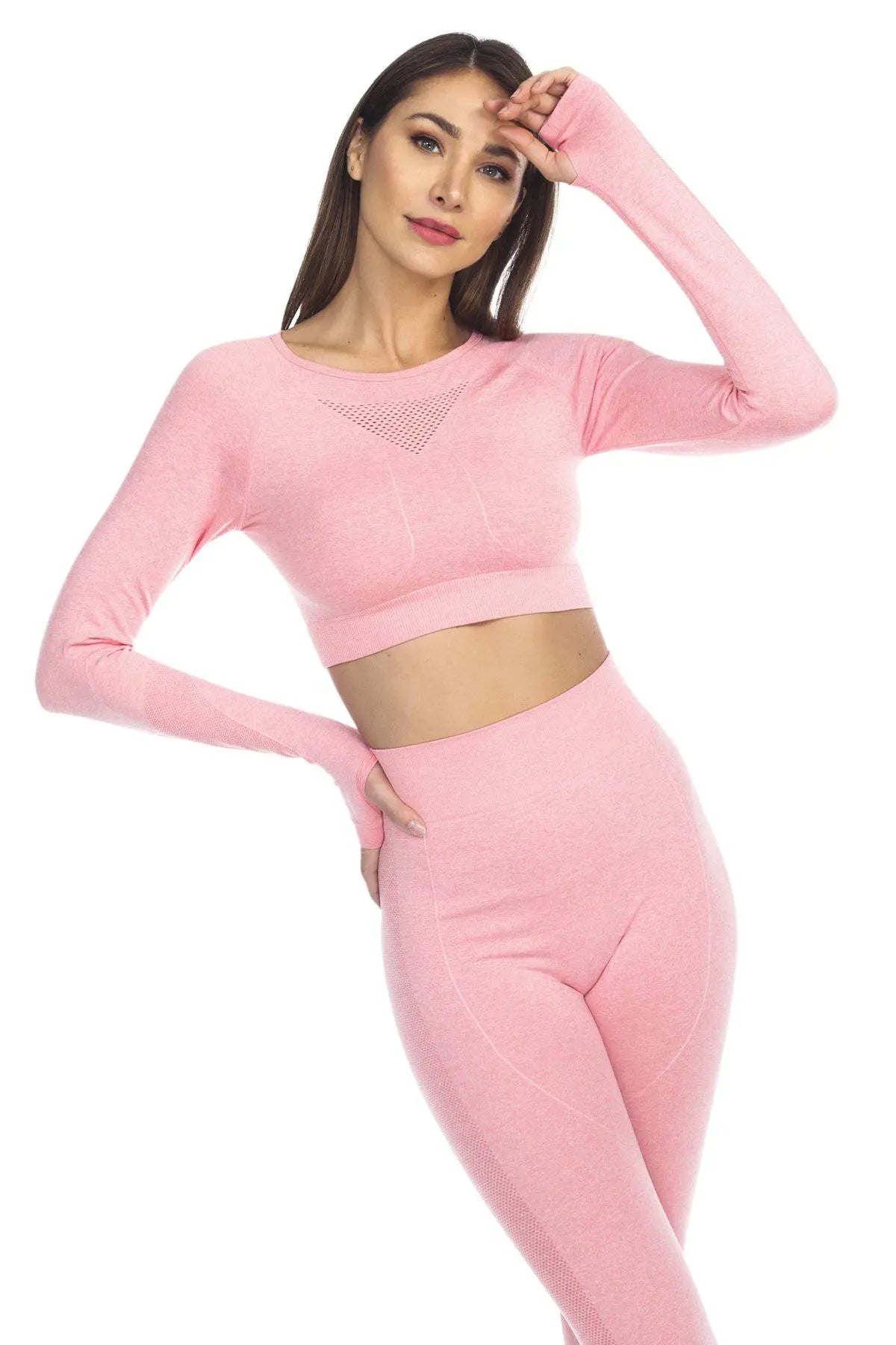 Women's Knitted Seamless Long Sleeve Shirt Wholesale - La Moda Clothings