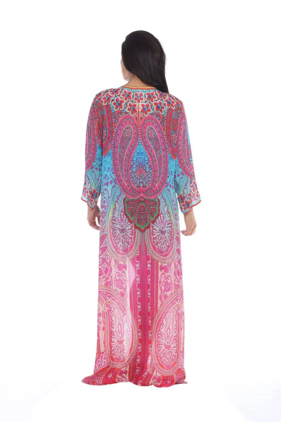 Wholesale Best Swimwear Cover Up Kimonos In Multi-Color Prints FRor Women Made From Viscose Silk - La Moda Clothings
