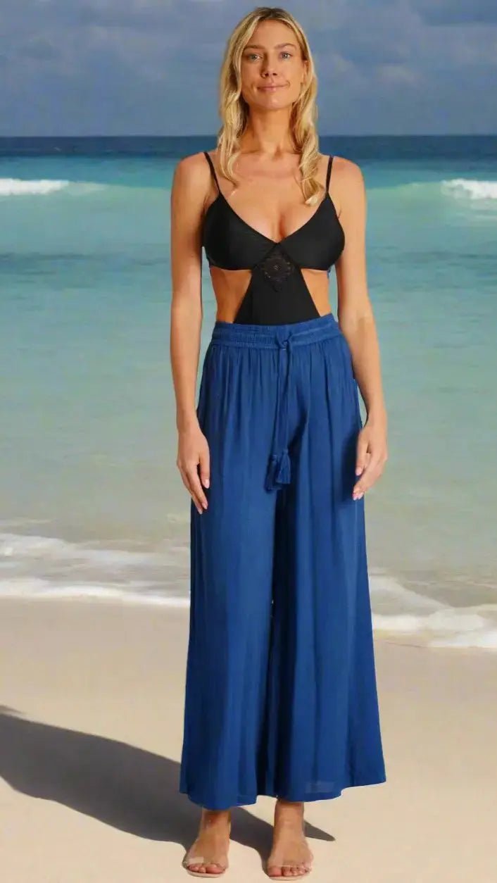 Lightweight Beach Pants - Designer Pants | Elegant Kaftan Cover Up Dress | Club Moda USA