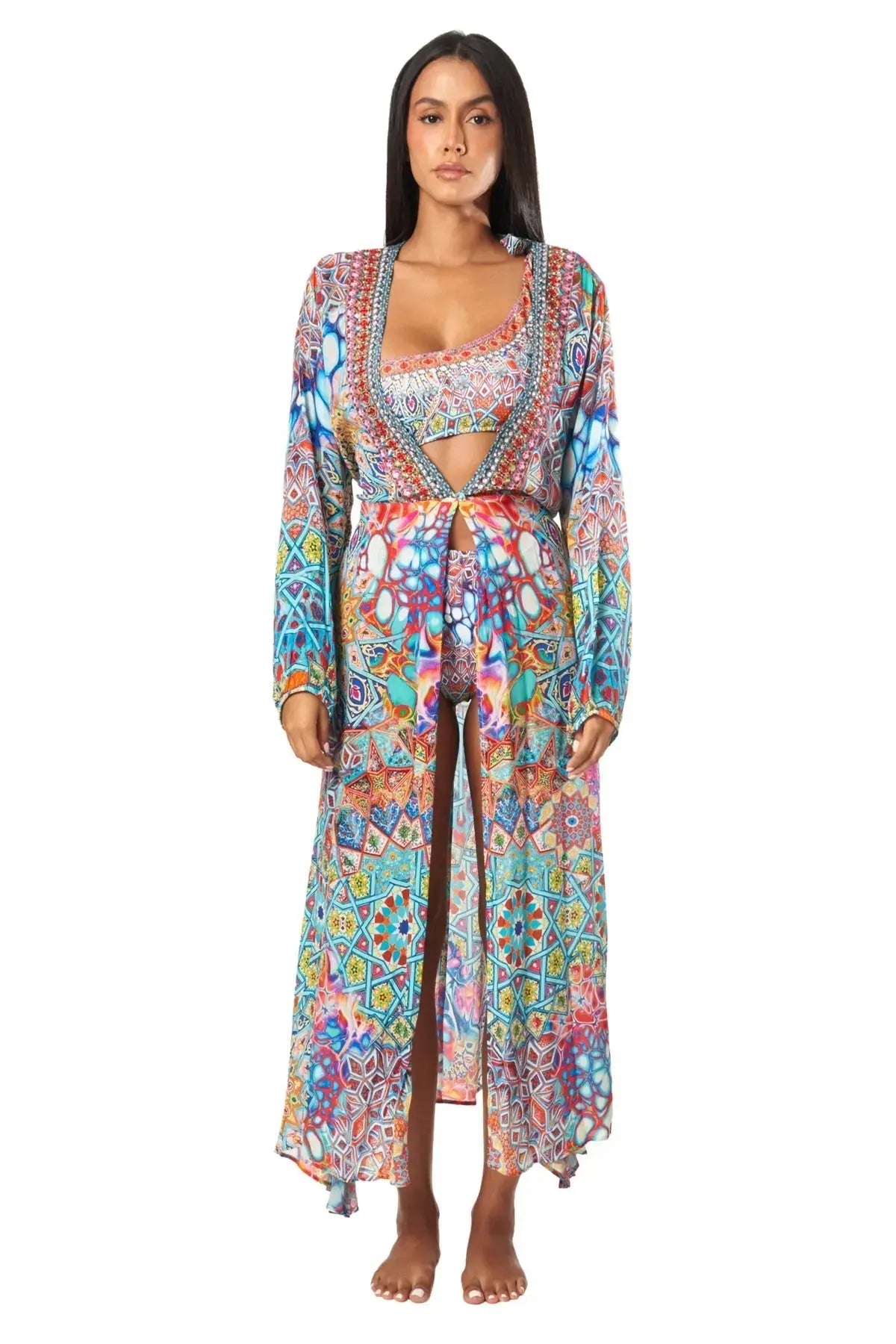 Long Sleeve Wrap Dress La Moda Clothing Maxi Dresses