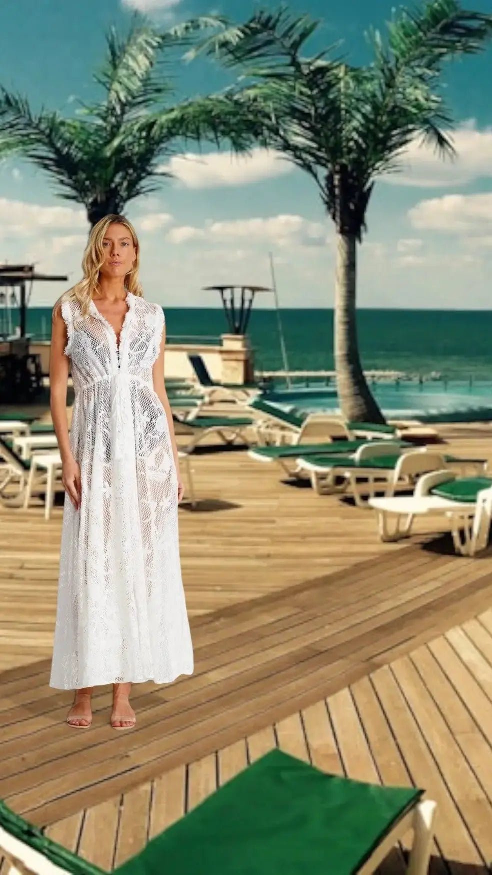 Maxi Dress Cover Up - Designer Maxi Dress | Elegant Kaftan Cover Up Dress | Club Moda USA