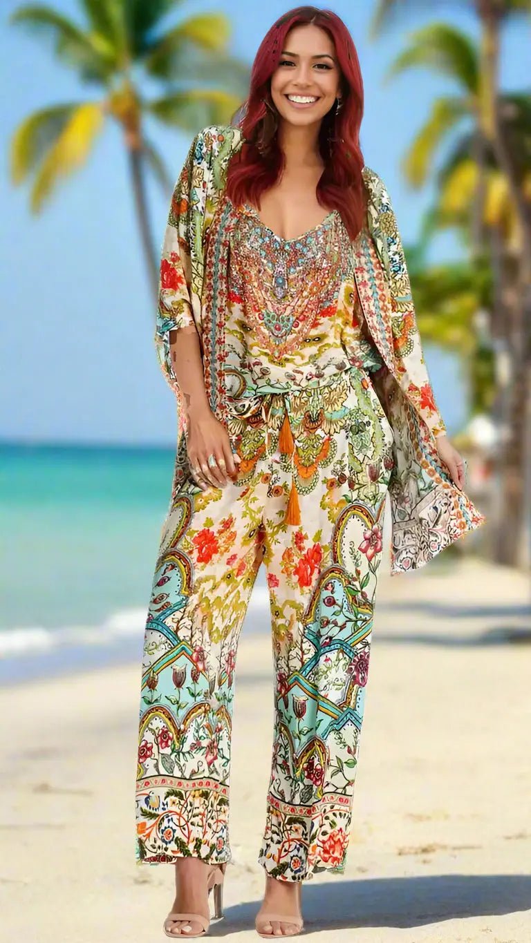 Moda Kimono Cape - Premium Resort Wear | Luxury Kimono for Vacation & Cruise | Club Moda