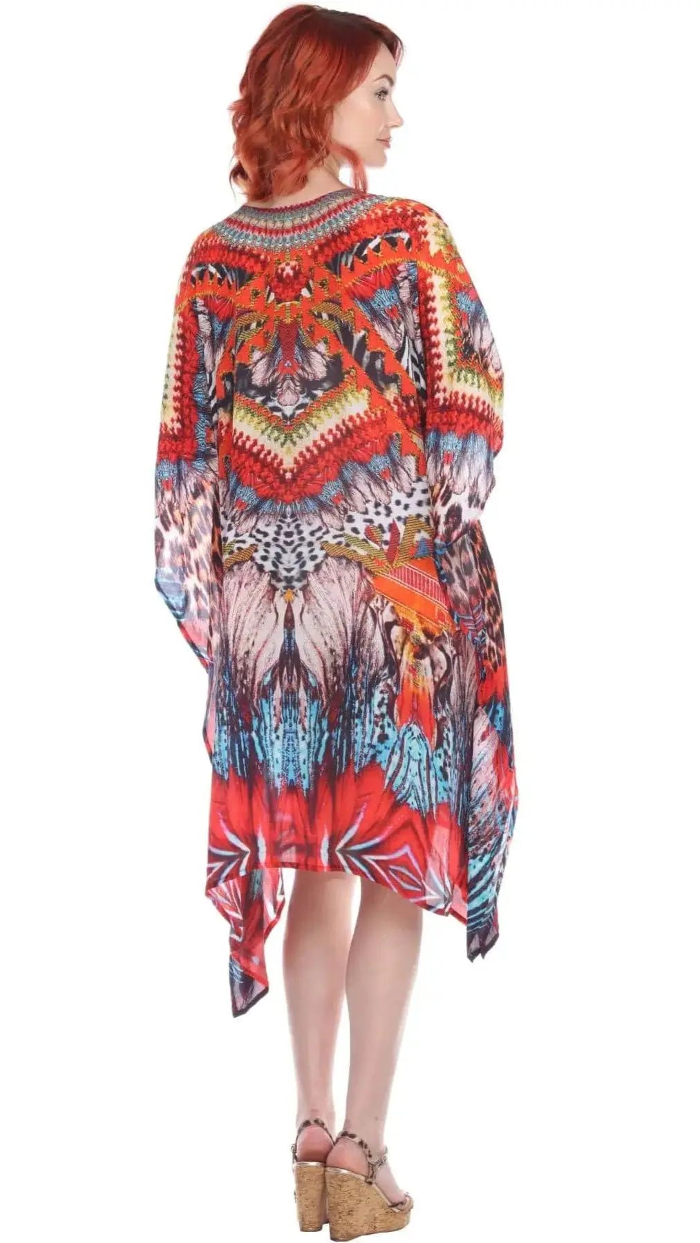Multi-Color Trendy Vacation Beach Caftan Dress Lamodaclothing Kaftans