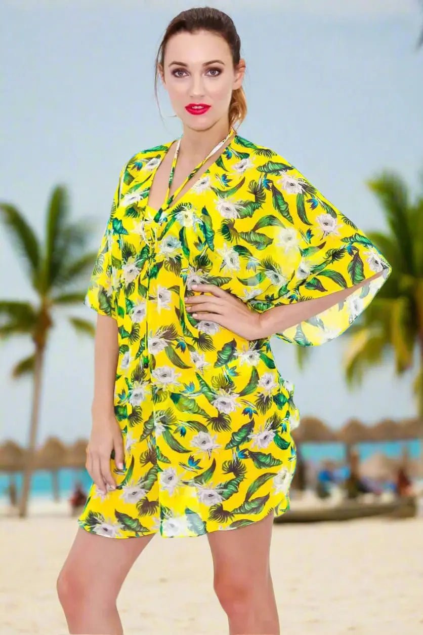 Posey Tropic Balloon Top - Designer Top | Elegant Kaftan Cover Up Dress | Club Moda USA