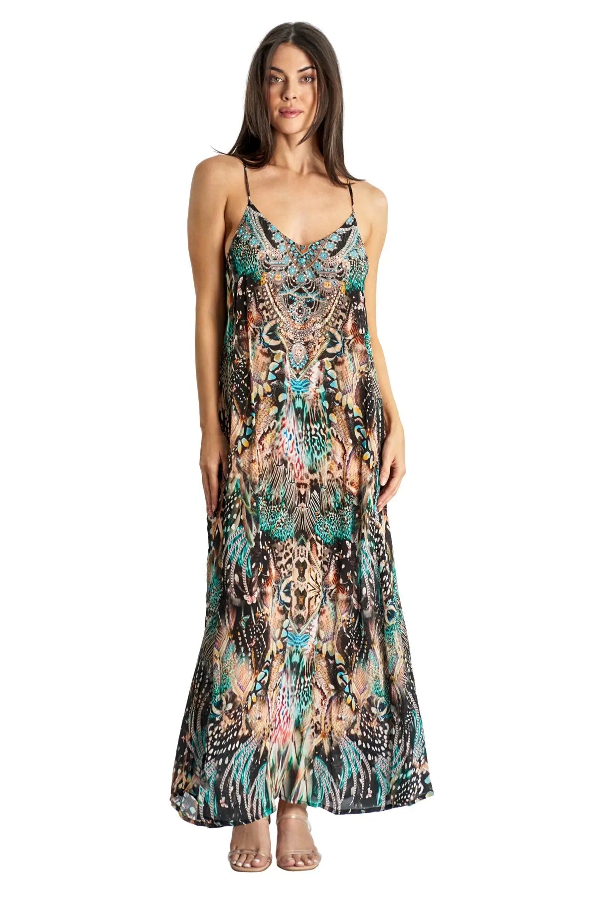 Racerback Maxi Dress for Resort or Cruise Travel La Moda Clothings