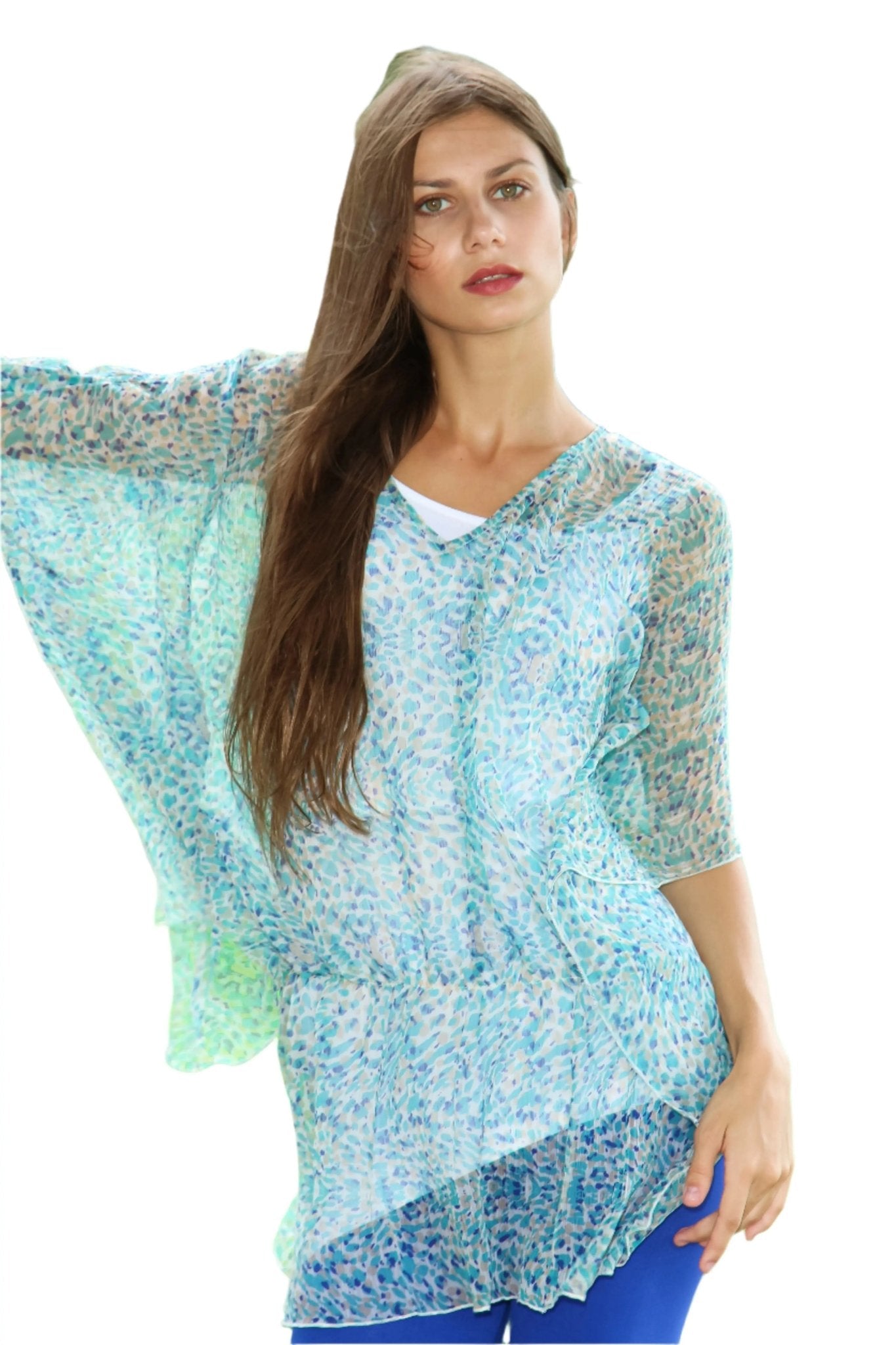 Sheer Kaftan Tops for Tropical Weathers Lamodaclothing