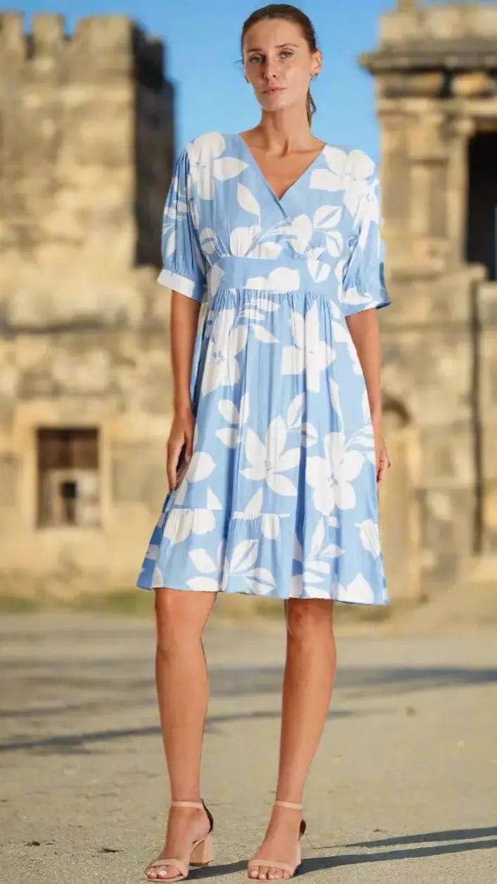 Summer Mini Dress — Premium - Designer Mini Dress | Elegant Kaftan Cover Up Dress | Club Moda USA