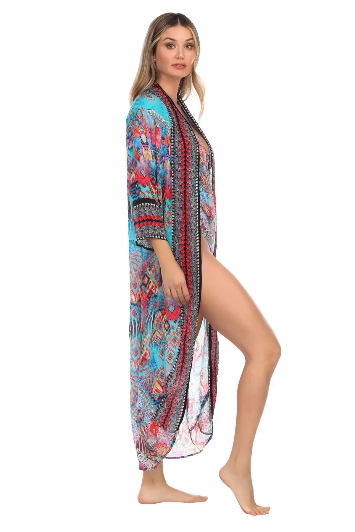 Swim Cover Up Kimono Cape La Moda Clothing Beach Dress