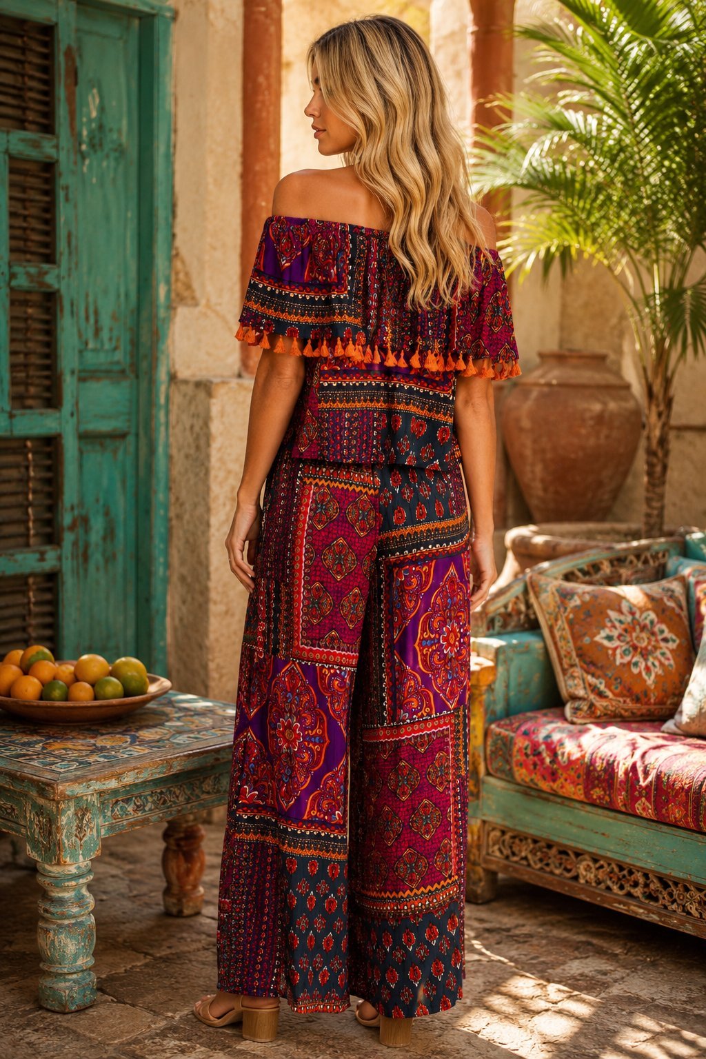 Two-Piece Beach Sets - Vacation Sets for Women - Designer Co-ord Set | Elegant Kaftan Cover Up Dress | Club Moda USA