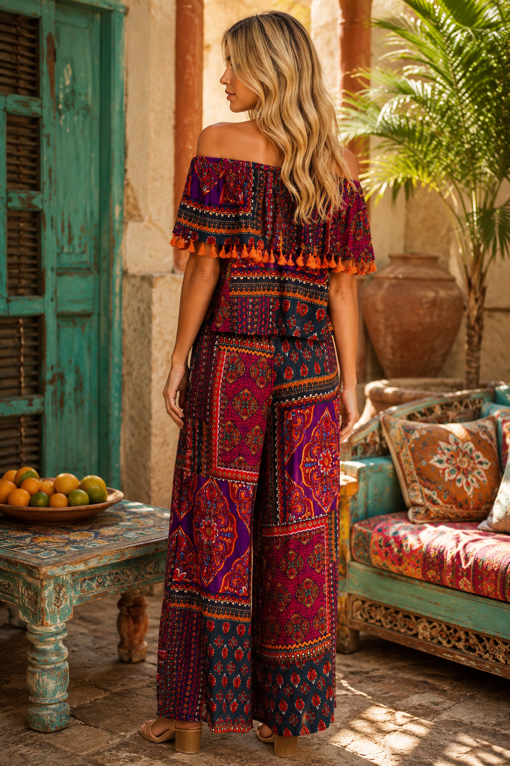 Two-Piece Beach Sets - Vacation Sets for Women - Designer Co-ord Set | Elegant Kaftan Cover Up Dress | Club Moda USA