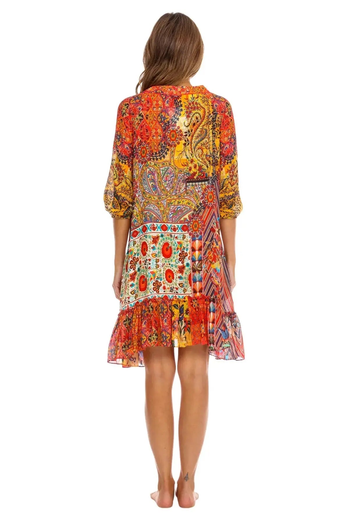 Women Bohemian Vintage Printed Ethnic Style Summer Dress La Moda Clothings