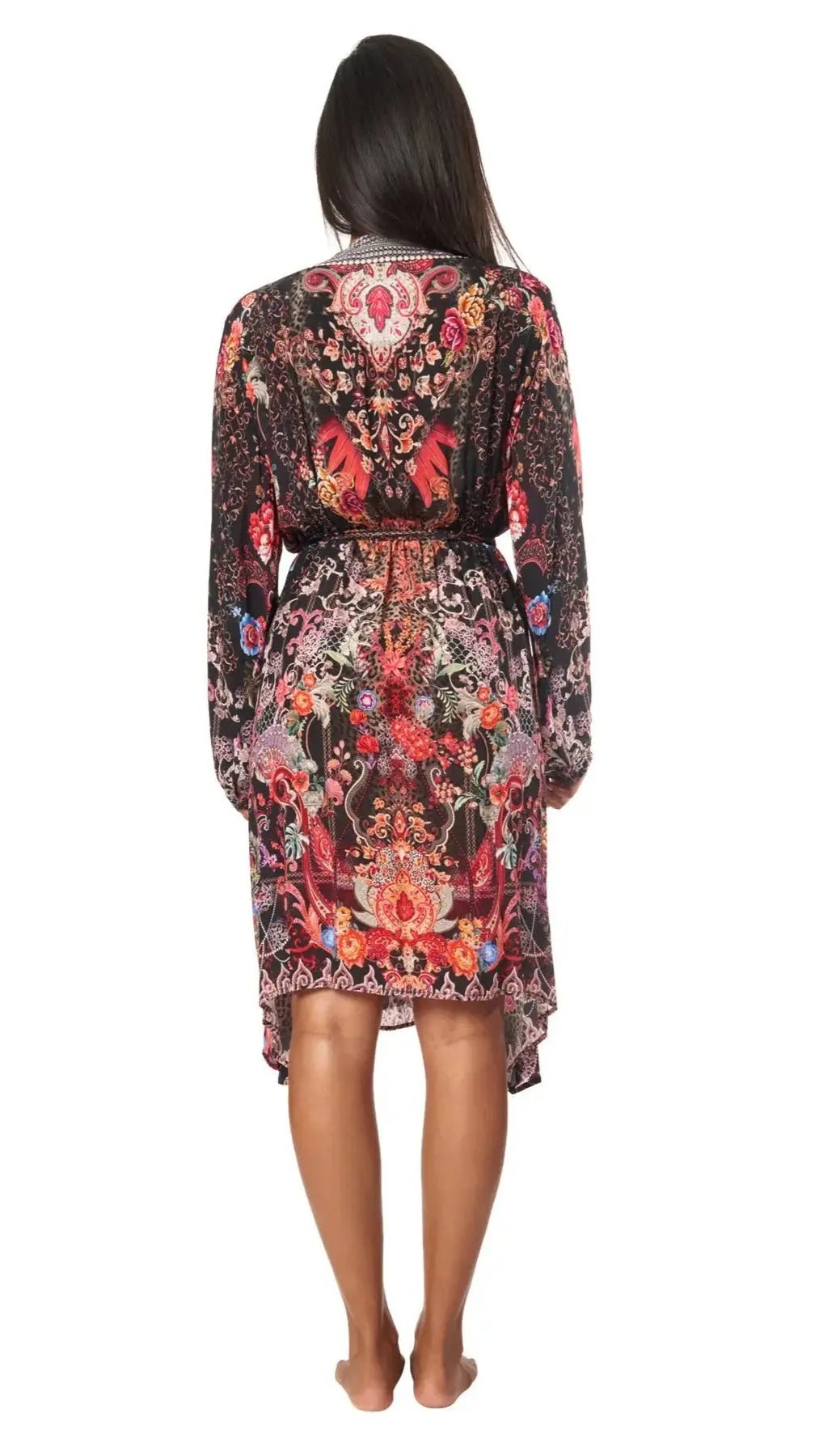 Women's Midi Wrap Dress for Tropical Vacations La Moda Clothing Coverups