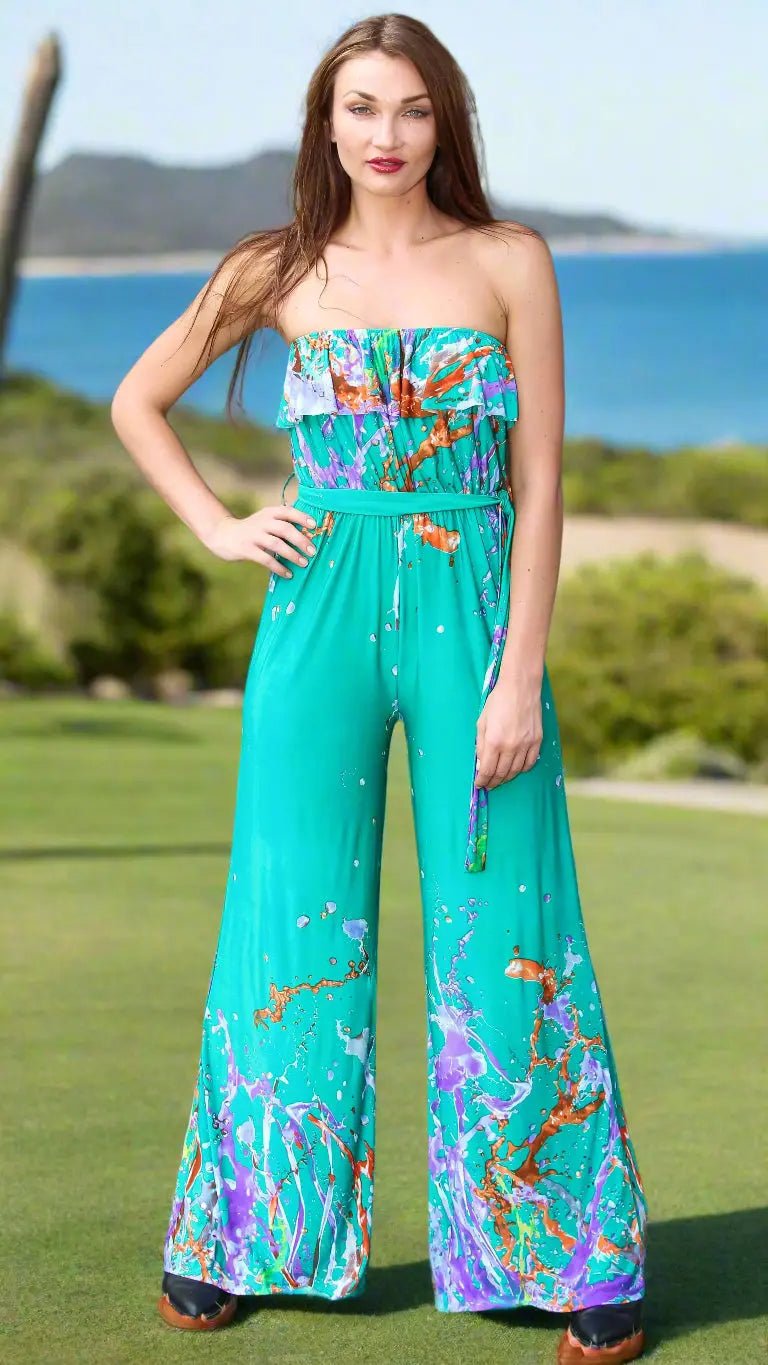 Women's Summer Jumpsuit - Designer Jumpsuit | Elegant Kaftan Cover Up Dress | Club Moda USA
