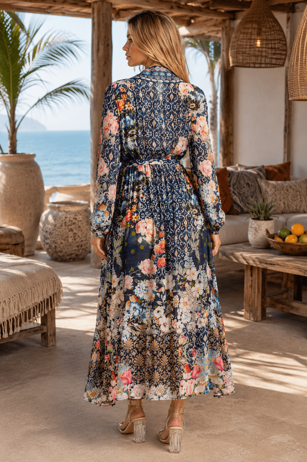 Wrap Dresses for Women - Designer Maxi Dress | Elegant Kaftan Cover Up Dress | Club Moda USA