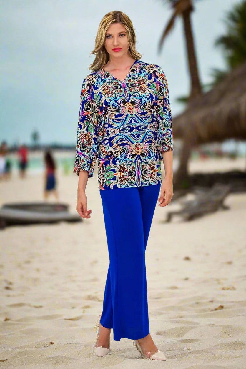 Bell Sleeve Resort Wear Tunic Tops - La Moda Clothing