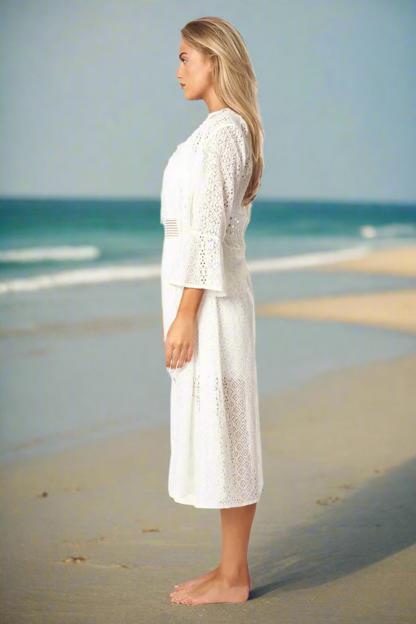 Glam Beachy Kimono-Romper Set - La Moda Clothing
