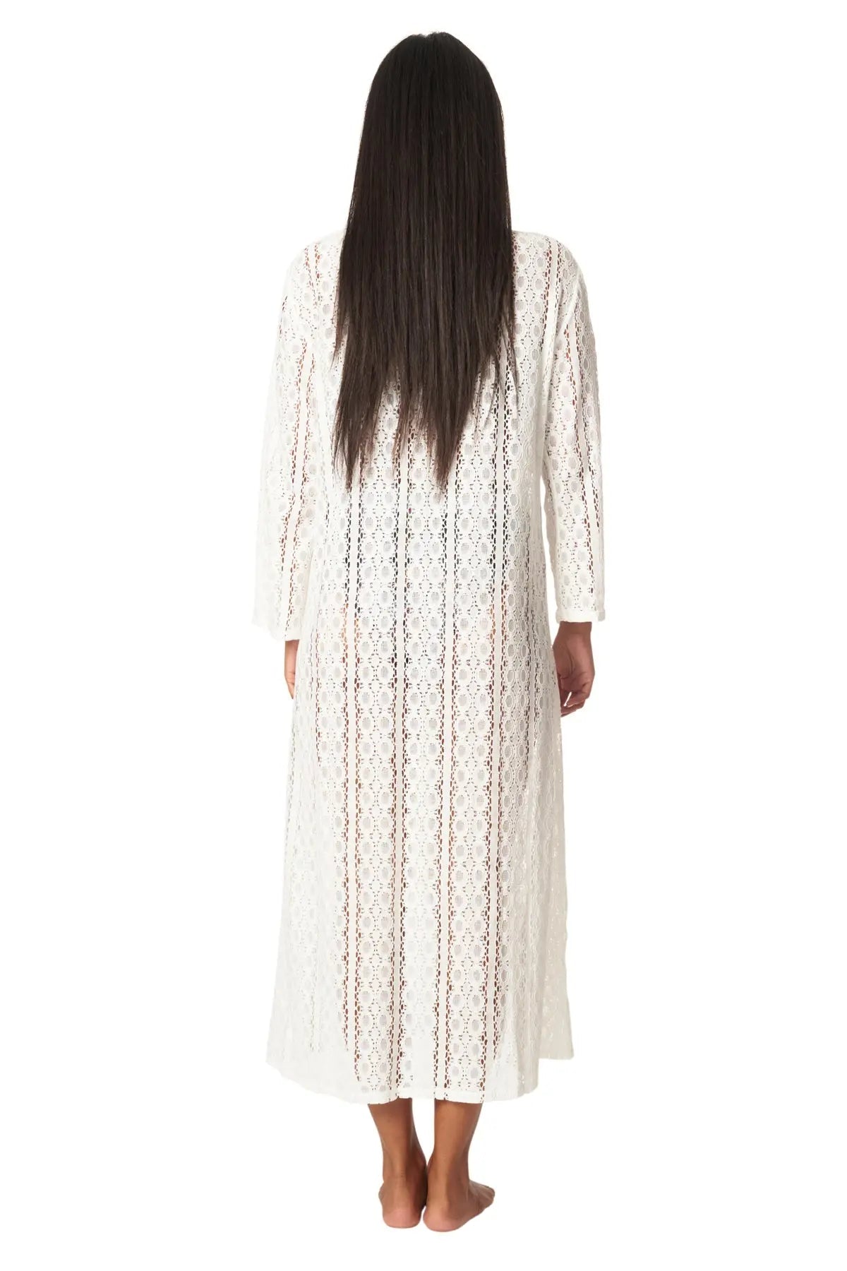 Women's Lace Kaftan Long Maxi Dress - La Moda Clothing