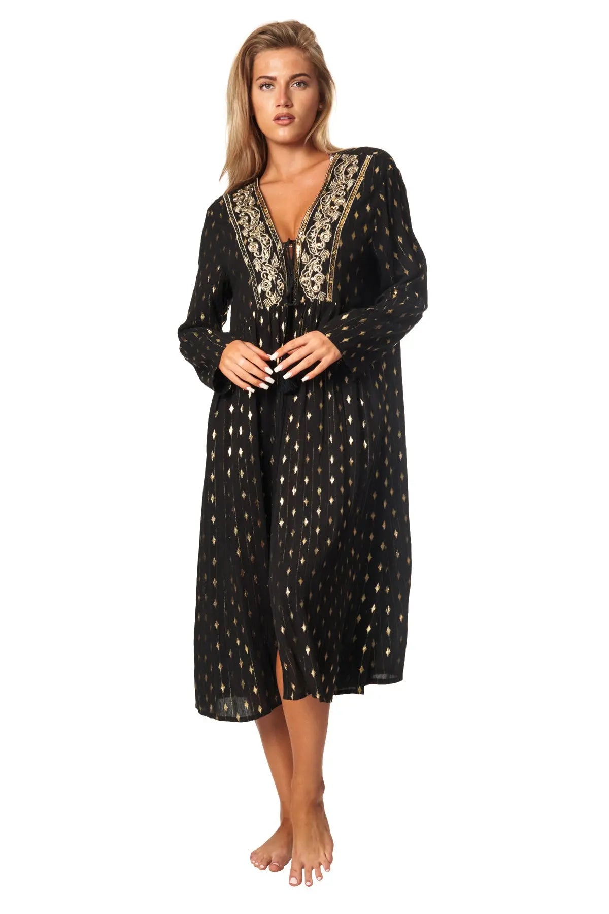 Bohemian Kimono Cover Up | Boho Swimsuit Cover ups - La Moda Clothing
