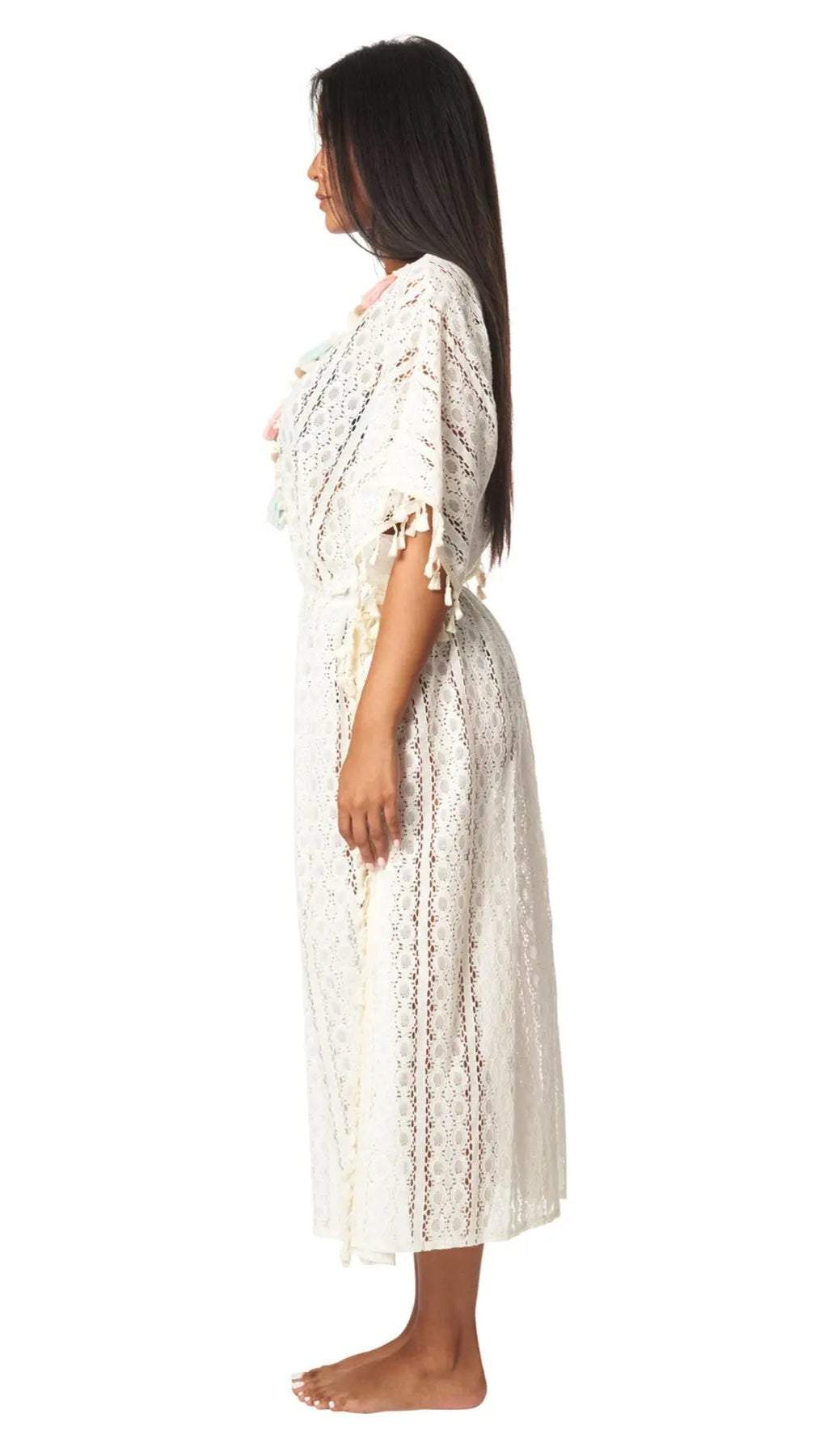 Boho Lace Maxi Kaftan Dress - La Moda Clothing