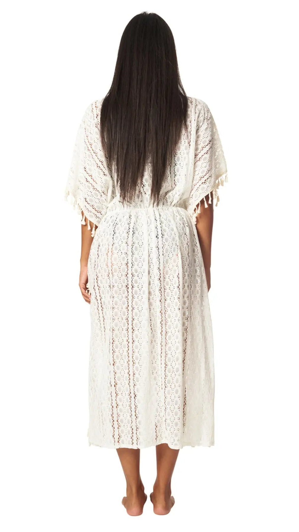 Boho Lace Maxi Kaftan Dress - La Moda Clothing
