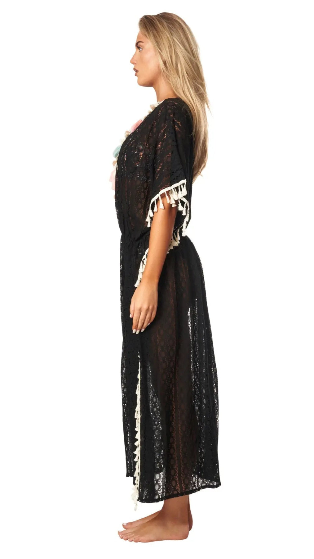 Boho Lace Maxi Kaftan Dress - La Moda Clothing