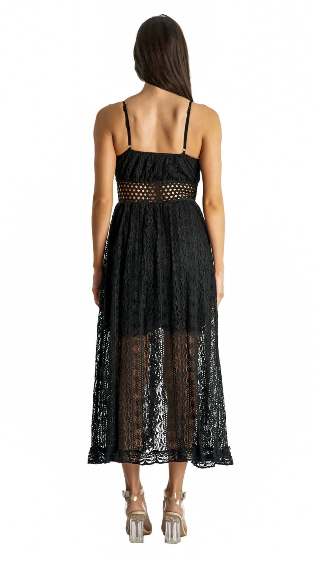 Lace Romper Dress with Shorts - La Moda Clothing