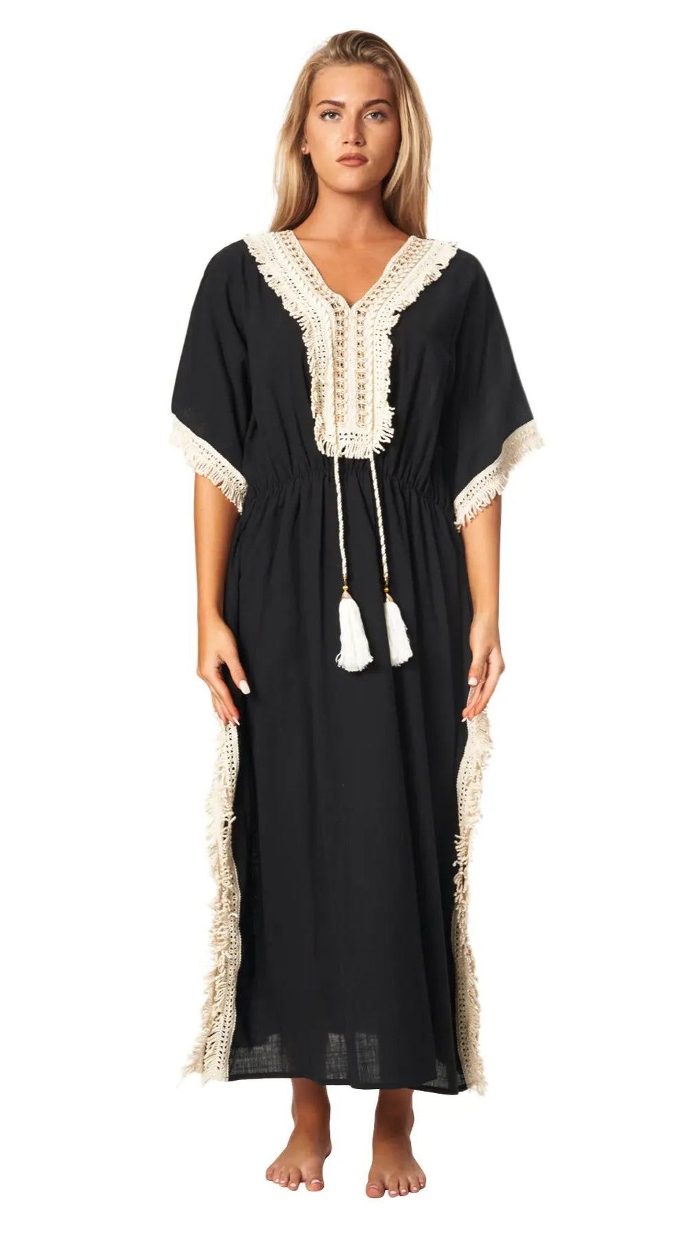 Megan Coverup Maxi Caftan Dress - La Moda Clothing
