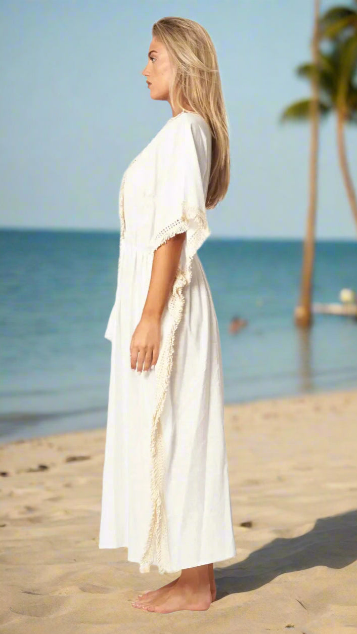 Megan Coverup Maxi Caftan Dress - La Moda Clothing