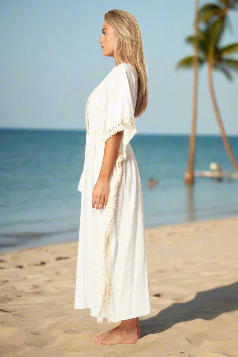 Megan Coverup Maxi Caftan Dress - La Moda Clothing
