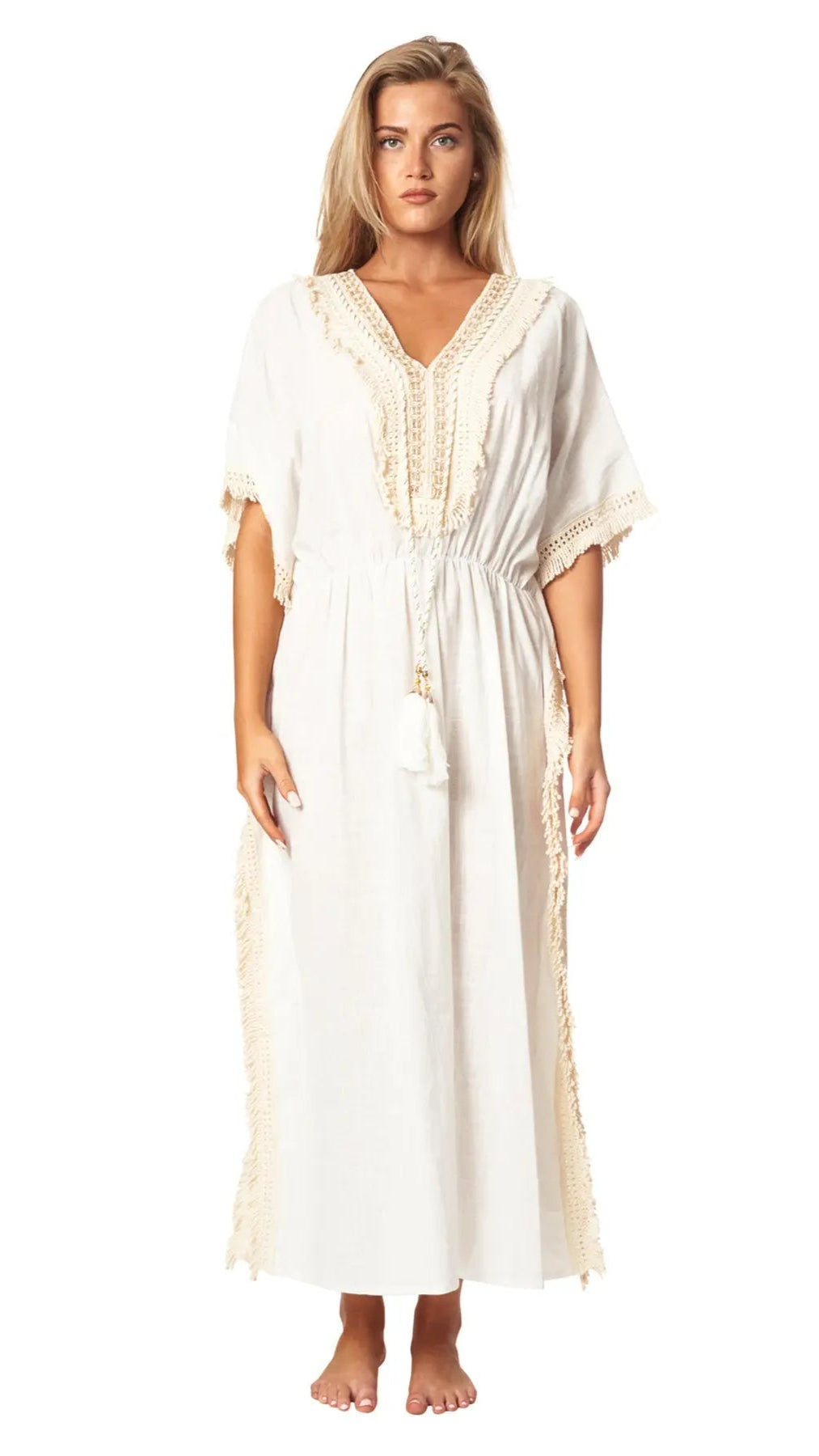 Megan Coverup Maxi Caftan Dress - La Moda Clothing