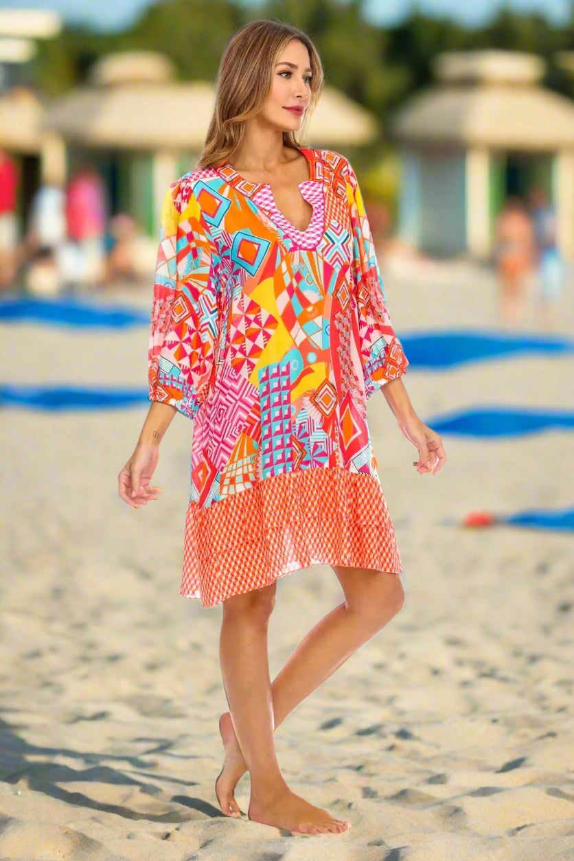 Women Bohemian Vintage Printed Ethnic Style Summer Dress - La Moda Clothings