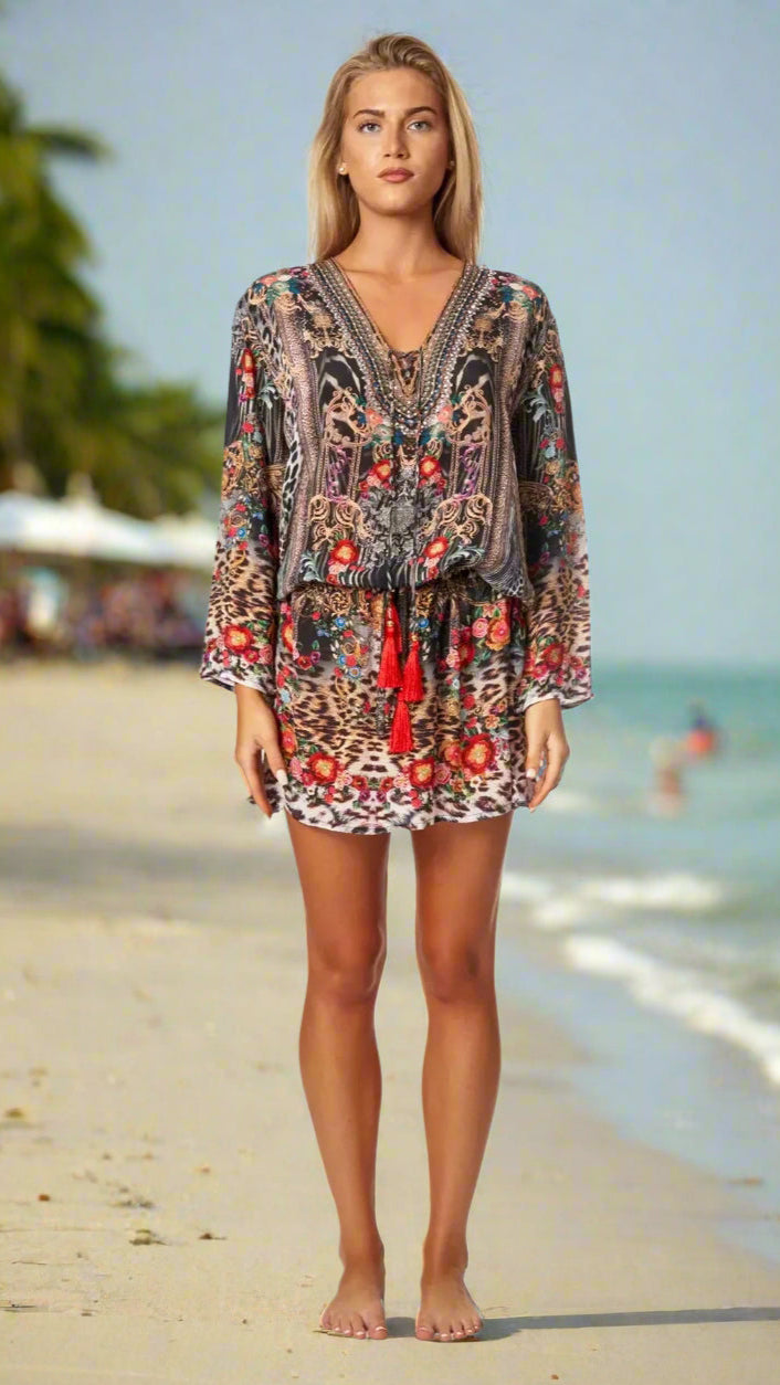 Eclectic Jungle Ethnic Style Summer Dress - La Moda Clothing