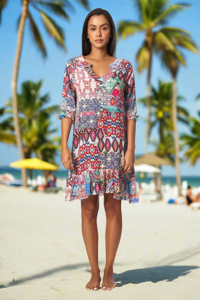Tribal Ikat Tunics, Mini dresses from La Moda - La Moda Clothing