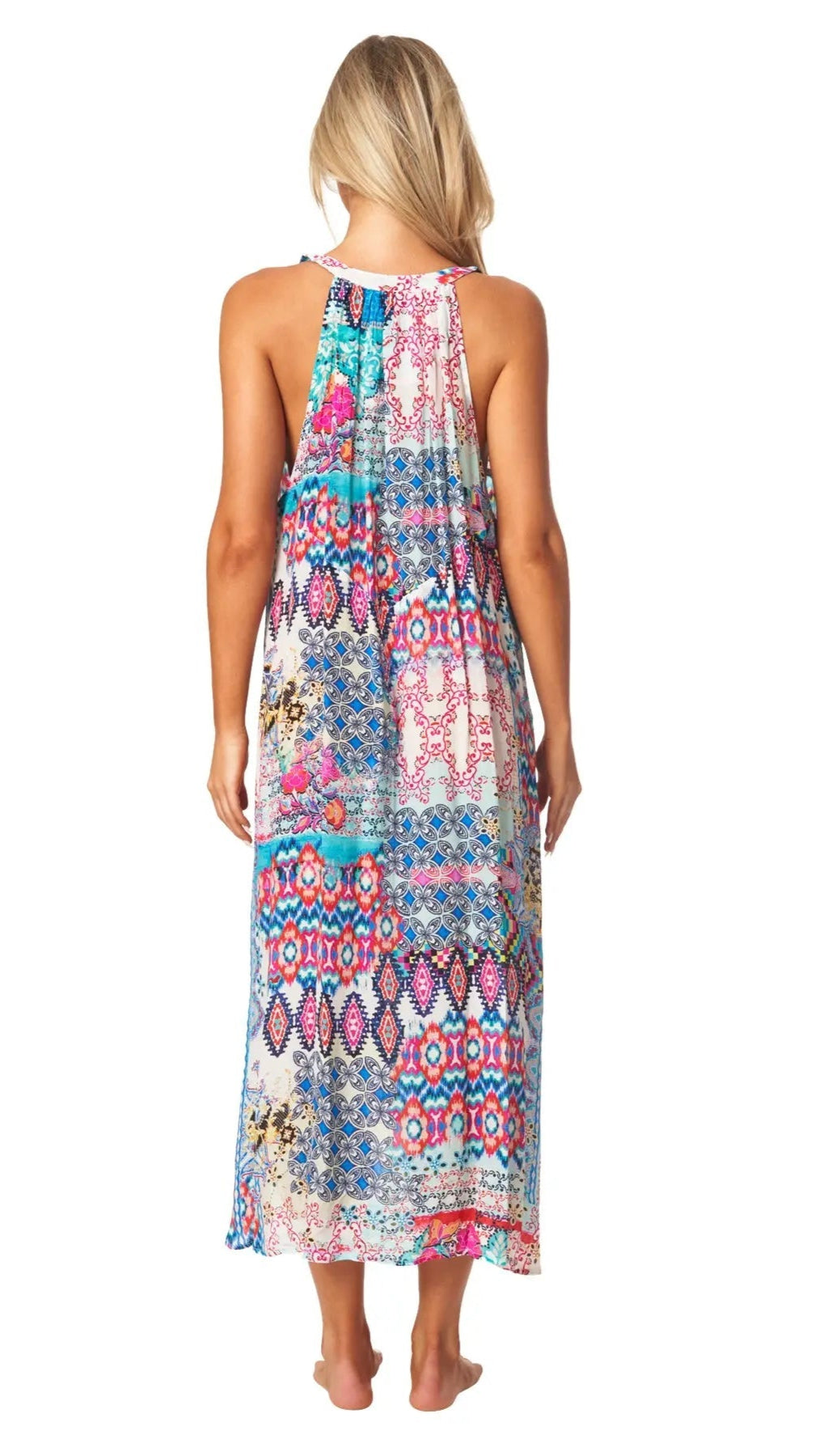 Tribal Ikat Resort Vacation Dress - La Moda Clothing