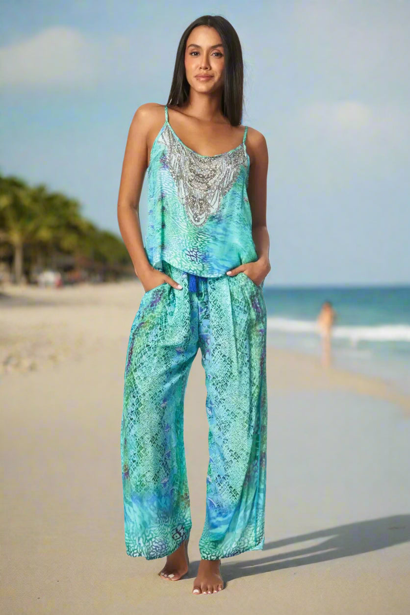 Sea Escape La Moda Resort Lifestyle Pant Set - La Moda Clothing