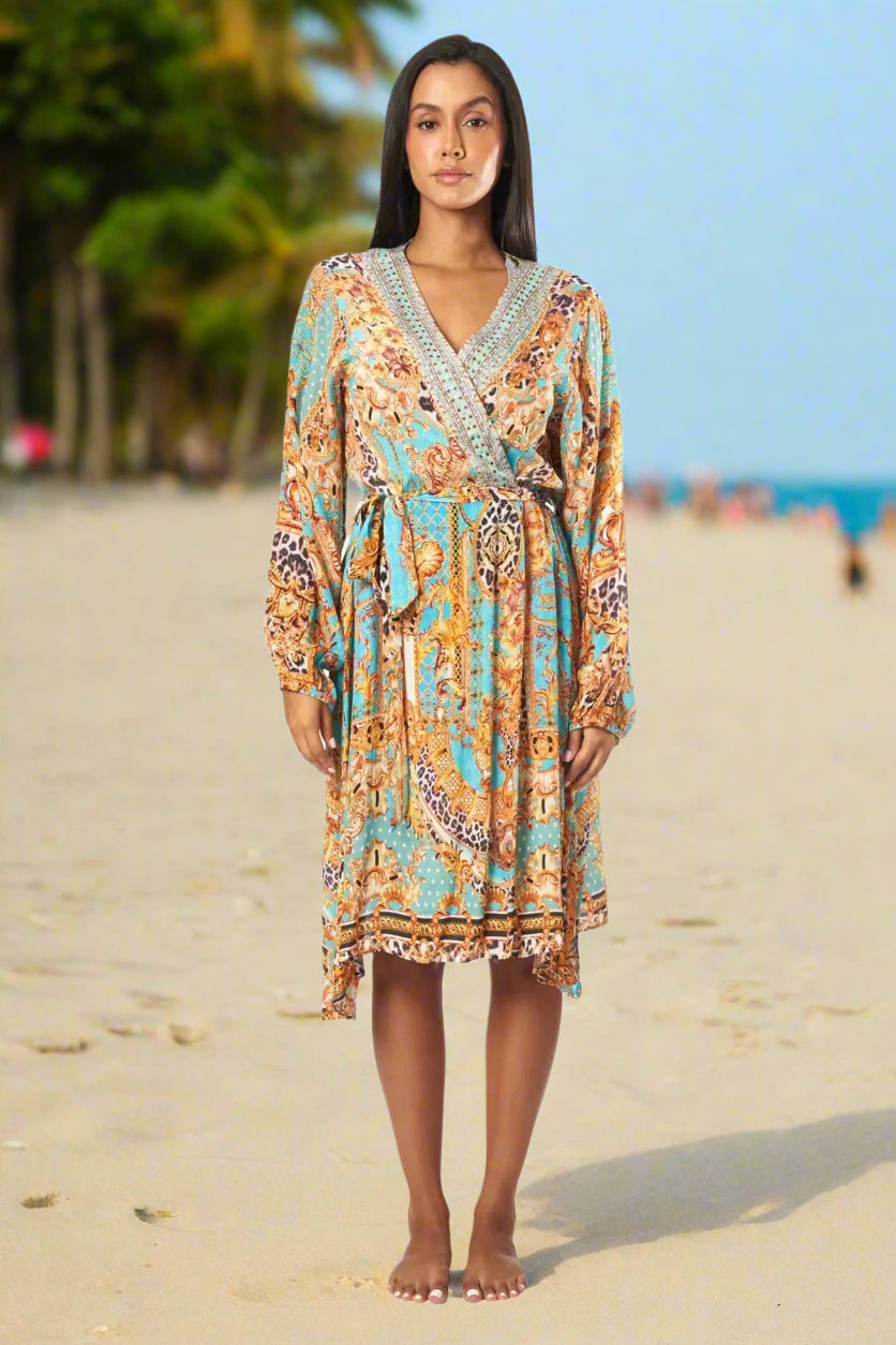 Future Eden Women's Midi Wrap Dresses - La Moda Clothing