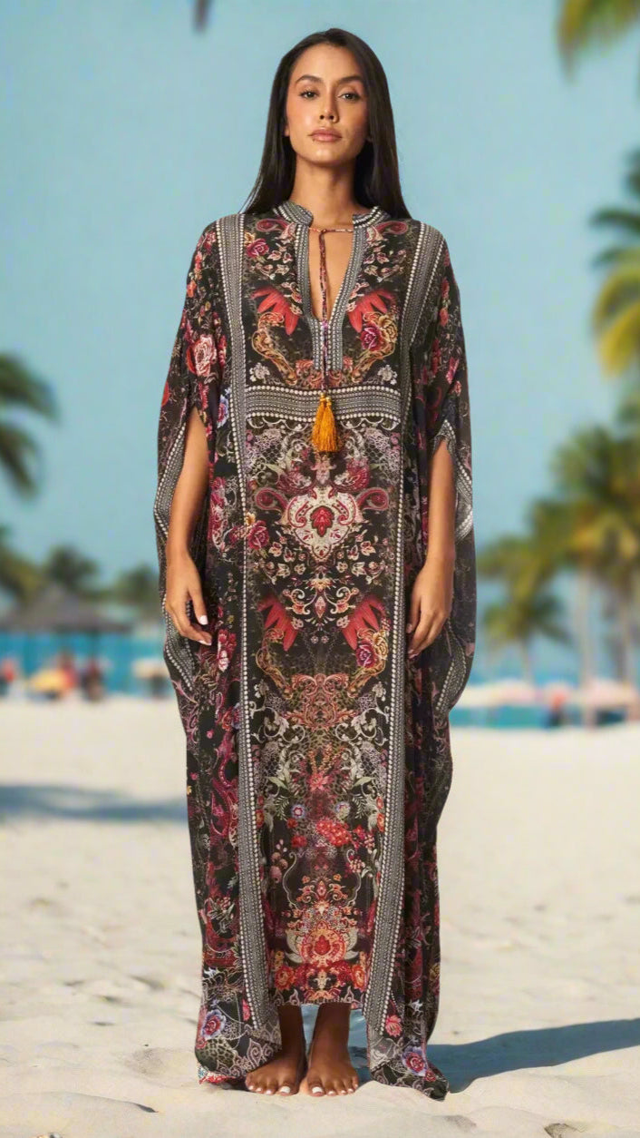 Dreamers Long Dress Boho Caftan Bohemian Resort Wear - La Moda Clothing
