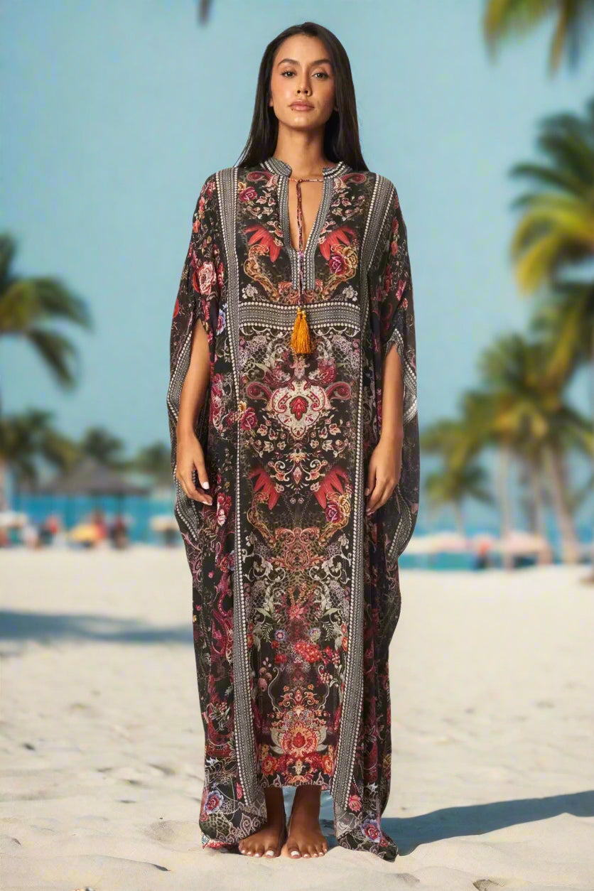 Dreamers Long Dress Boho Caftan Bohemian Resort Wear - La Moda Clothing