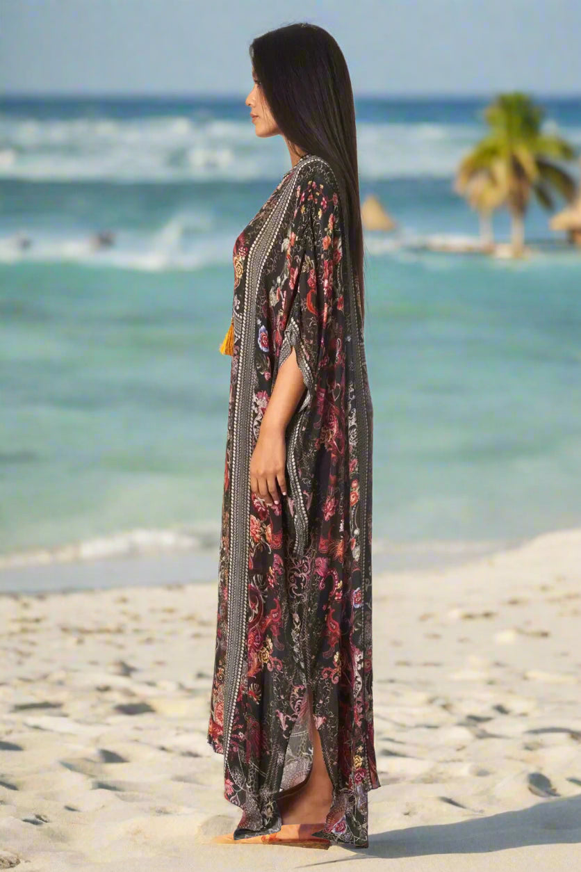 Dreamers Long Dress Boho Caftan Bohemian Resort Wear - La Moda Clothing