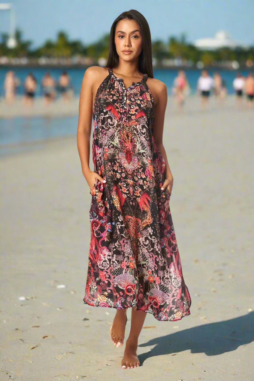 Forest Festival Resort Vacation Dress - La Moda Clothing